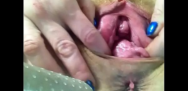  Monster dildo pushing my cervix to the limit